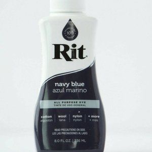 RIT NAVY BLUE COLOR FABRIC DYE 8 OUNCE BOTTLE
